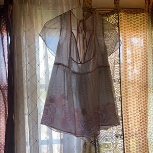 Sheer Anthropologie top.